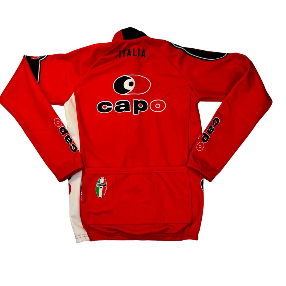 Capo Italia Cycling Jacket Red Men's Large GS Italy Road Bike Jersey Sportswear - Picture 2 of 16